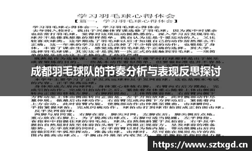 成都羽毛球队的节奏分析与表现反思探讨